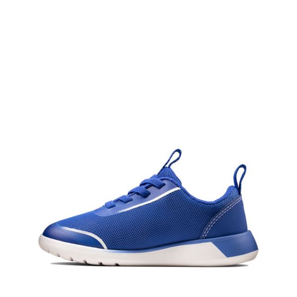 Clarks Girls Suburb Spark Toddler Trainers Blue | CA-6982154